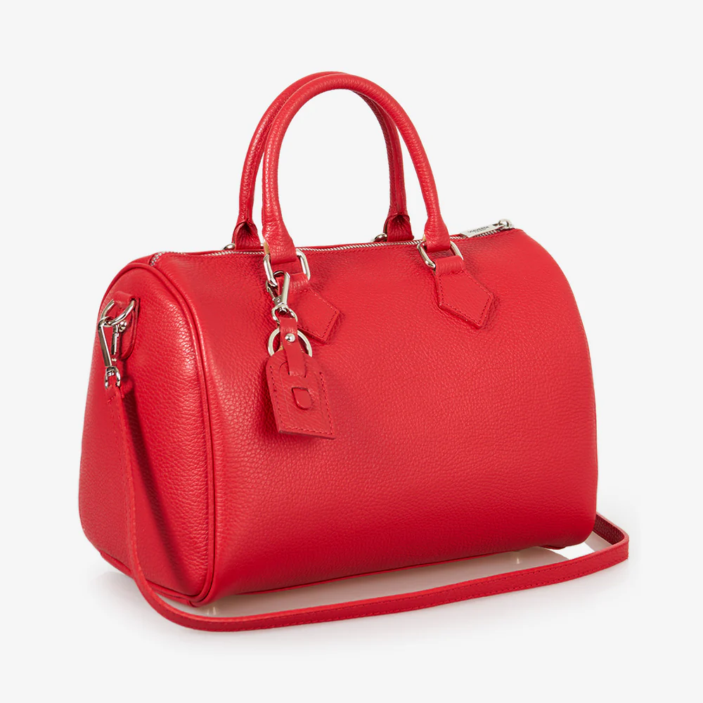 Borsa Bauletto in Pelle Rossa VIAVERDI Made in Italy Linea San Gimignano - Image 5