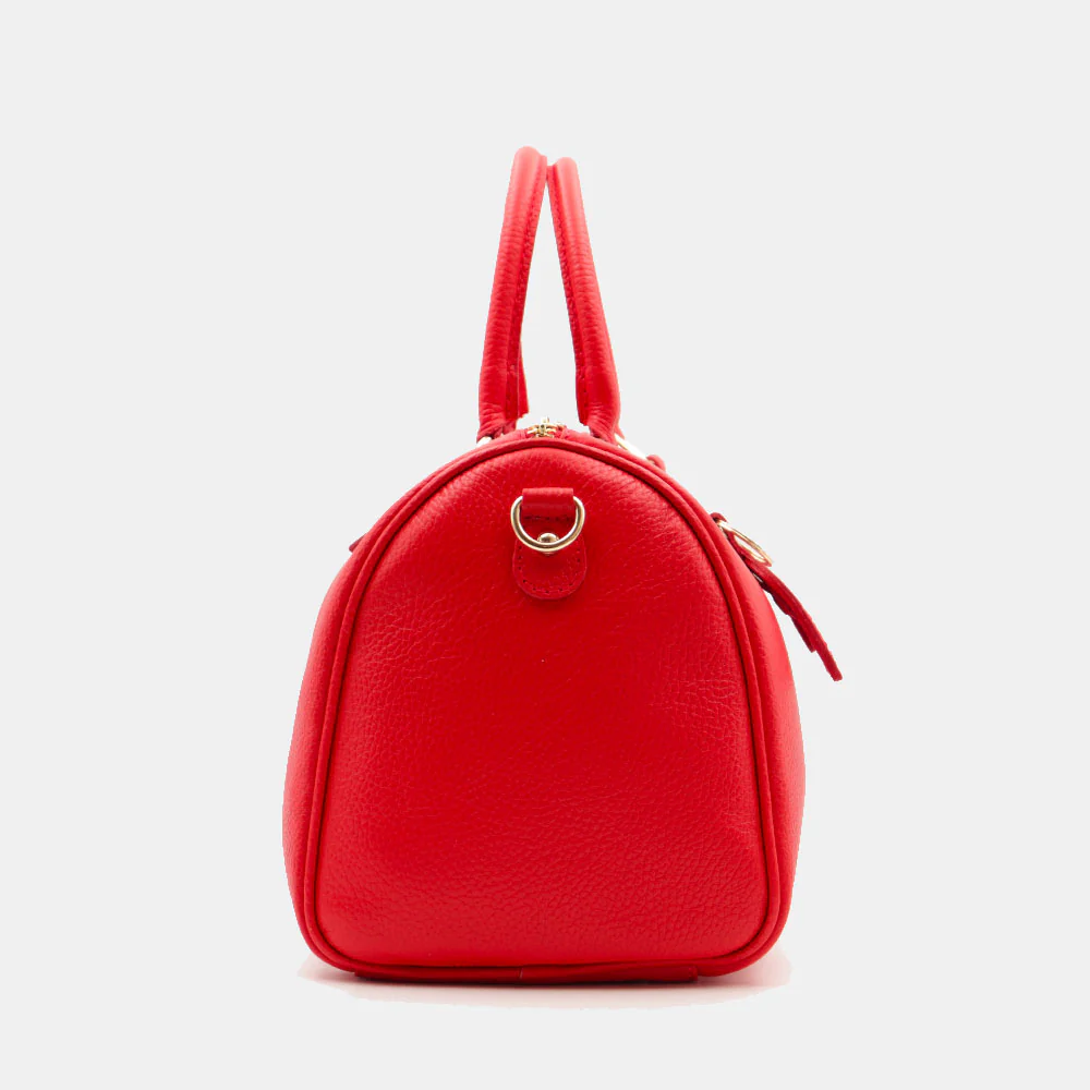 Borsa Bauletto in Pelle Rossa VIAVERDI Made in Italy Linea San Gimignano - Image 7