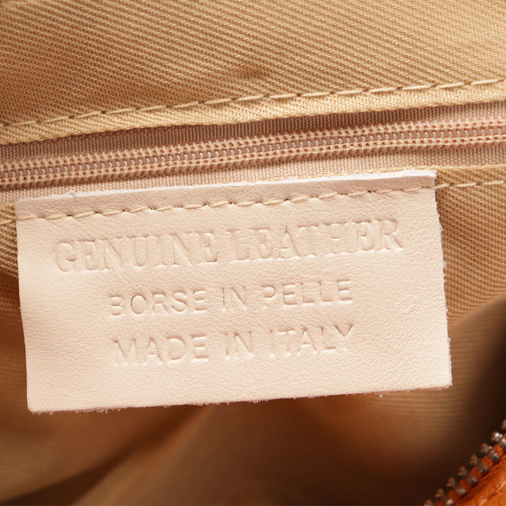 Borsa a Mano con Tracolla VIAVERDI in Pelle Cuoio Made in Italy linea Certaldo - Image 9