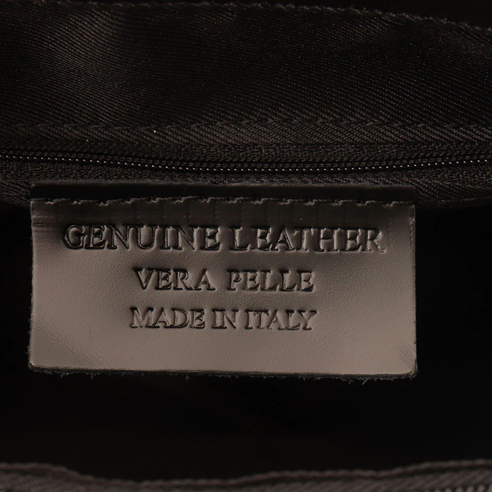 Borsa Grande a Mano con Tracolla VIAVERDI in Pelle color Cuoio Made in Italy linea Artimino - Image 7