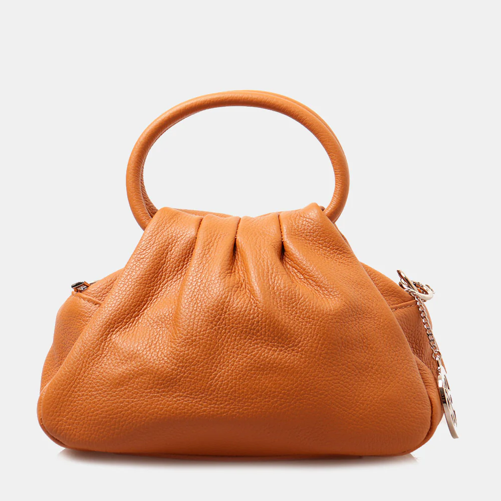 Borsa a Mano con Tracolla VIAVERDI in Pelle Cuoio Made in Italy linea Certaldo
