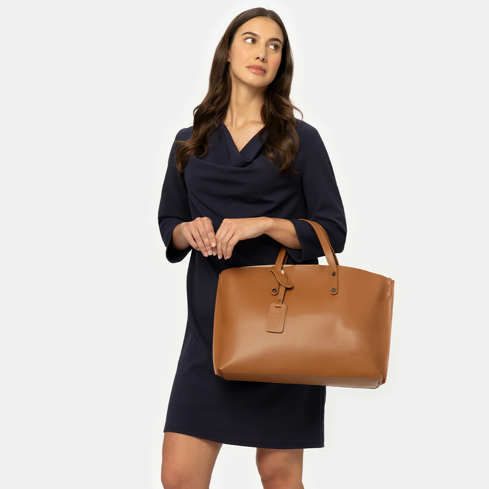 Borsa a Mano in Pelle Marrone VIAVERDI Made in Italy - Image 3