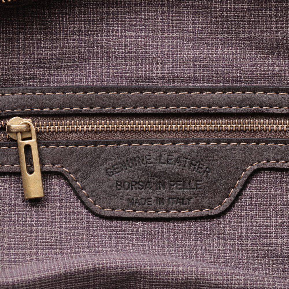 Borsa a Spalla VIAVERDI in Pelle Intrecciata Nera Made in Italy linea Tuscany - Image 14