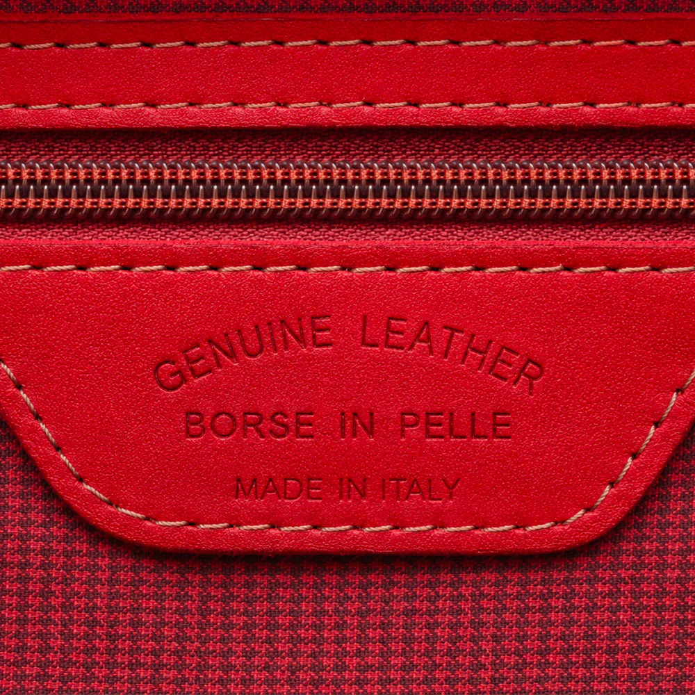 Borsa a Spalla VIAVERDI in Pelle Intrecciata Rossa Made in Italy linea Tuscany - Image 14