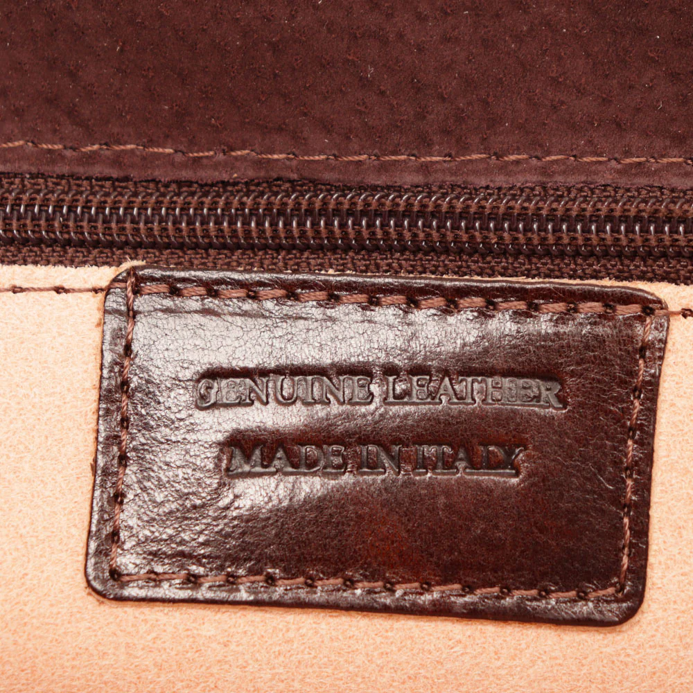 Borsa a tracolla VIAVERDI in Pelle Marrone Made in Italy linea Firenze - Image 15