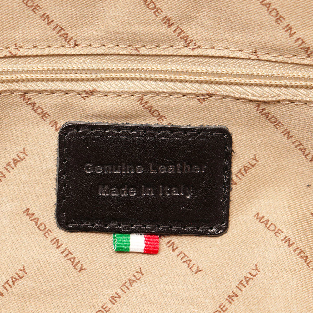 Borsa a Spalla VIAVERDI in Pelle Nera Made in Italy linea Firenze - Image 9