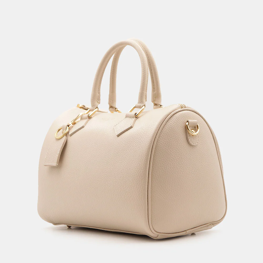 Borsa Bauletto in Pelle Beige VIAVERDI Made in Italy Linea San Gimignano - Image 3