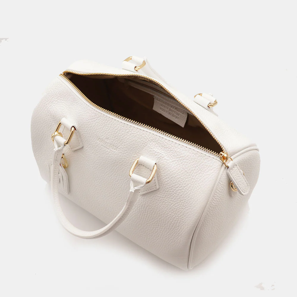 Borsa Bauletto in Pelle Bianca VIAVERDI Made in Italy Linea San Gimignano - Image 8