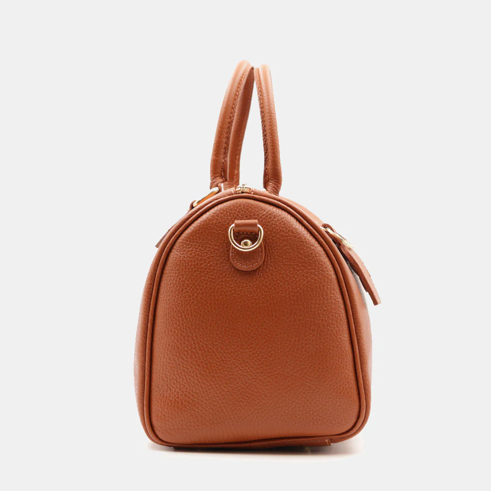 Borsa Bauletto in Pelle color Cuoio VIAVERDI Made in Italy Linea San Gimignano - Image 7