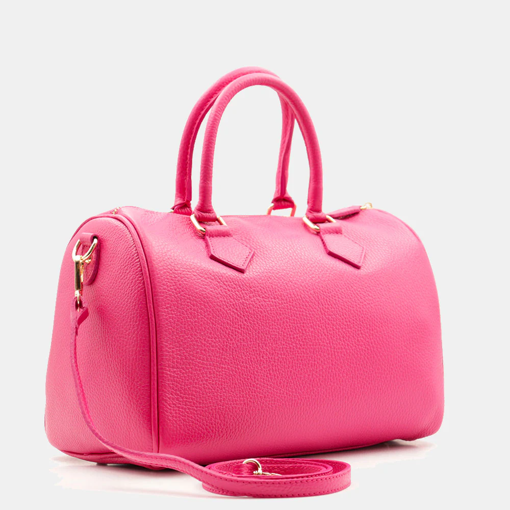 Borsa Bauletto in Pelle Fucsia VIAVERDI Made in Italy Linea San Gimignano - Image 5