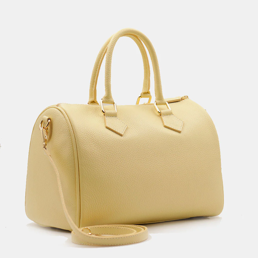 Borsa Bauletto in Pelle Gialla VIAVERDI Made in Italy Linea San Gimignano - Image 5