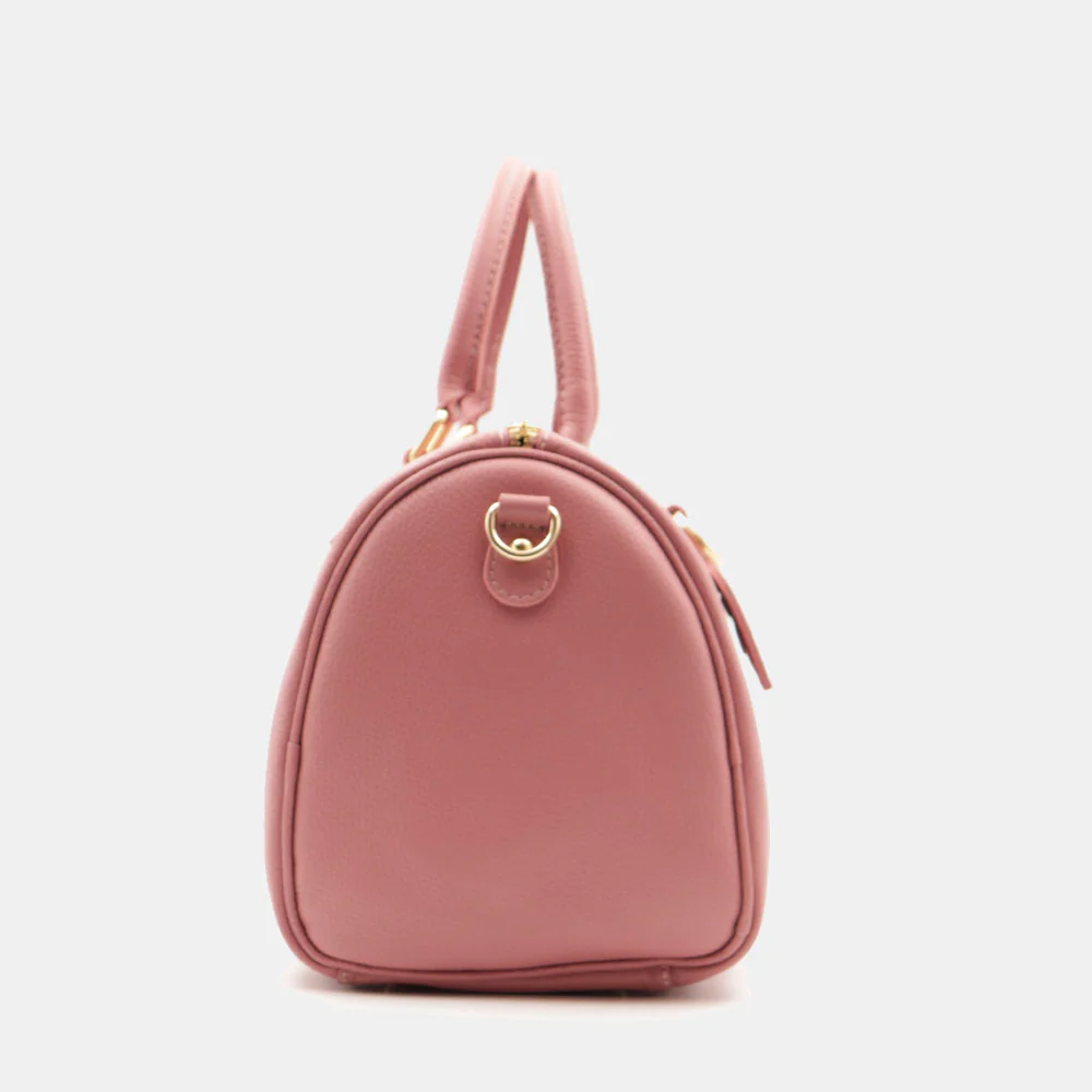 Borsa Bauletto in Pelle Rosa Antico VIAVERDI Made in Italy Linea San Gimignano - Image 6