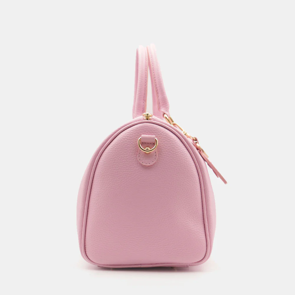 Borsa Bauletto in Pelle Rosa VIAVERDI Made in Italy Linea San Gimignano - Image 6