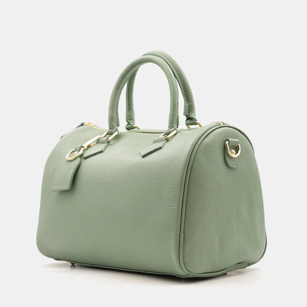 Borsa Bauletto in Pelle Verde Menta VIAVERDI Made in Italy Linea San Gimignano - Image 3