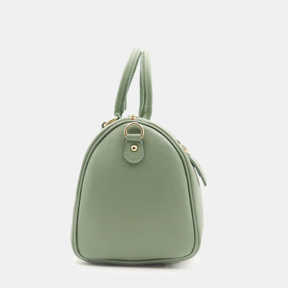 Borsa Bauletto in Pelle Verde Menta VIAVERDI Made in Italy Linea San Gimignano - Image 7