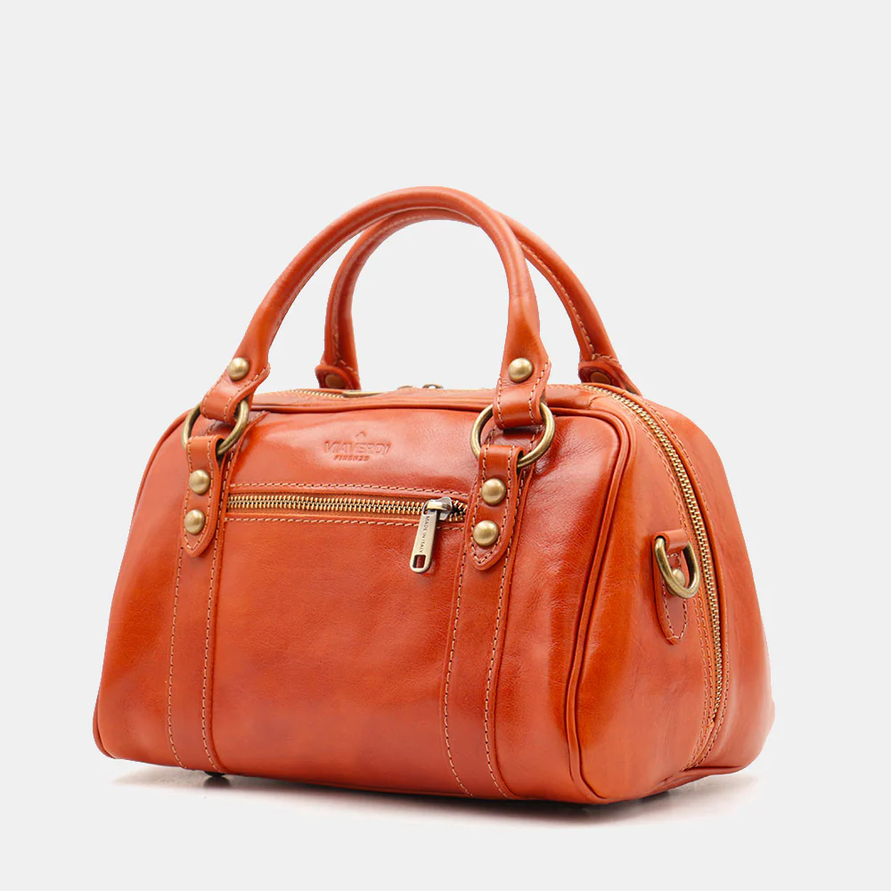Borsa Bualetto a mano Donna VIAVERDI in Pelle color Cuoio Made in Italy linea Firenze - Image 3