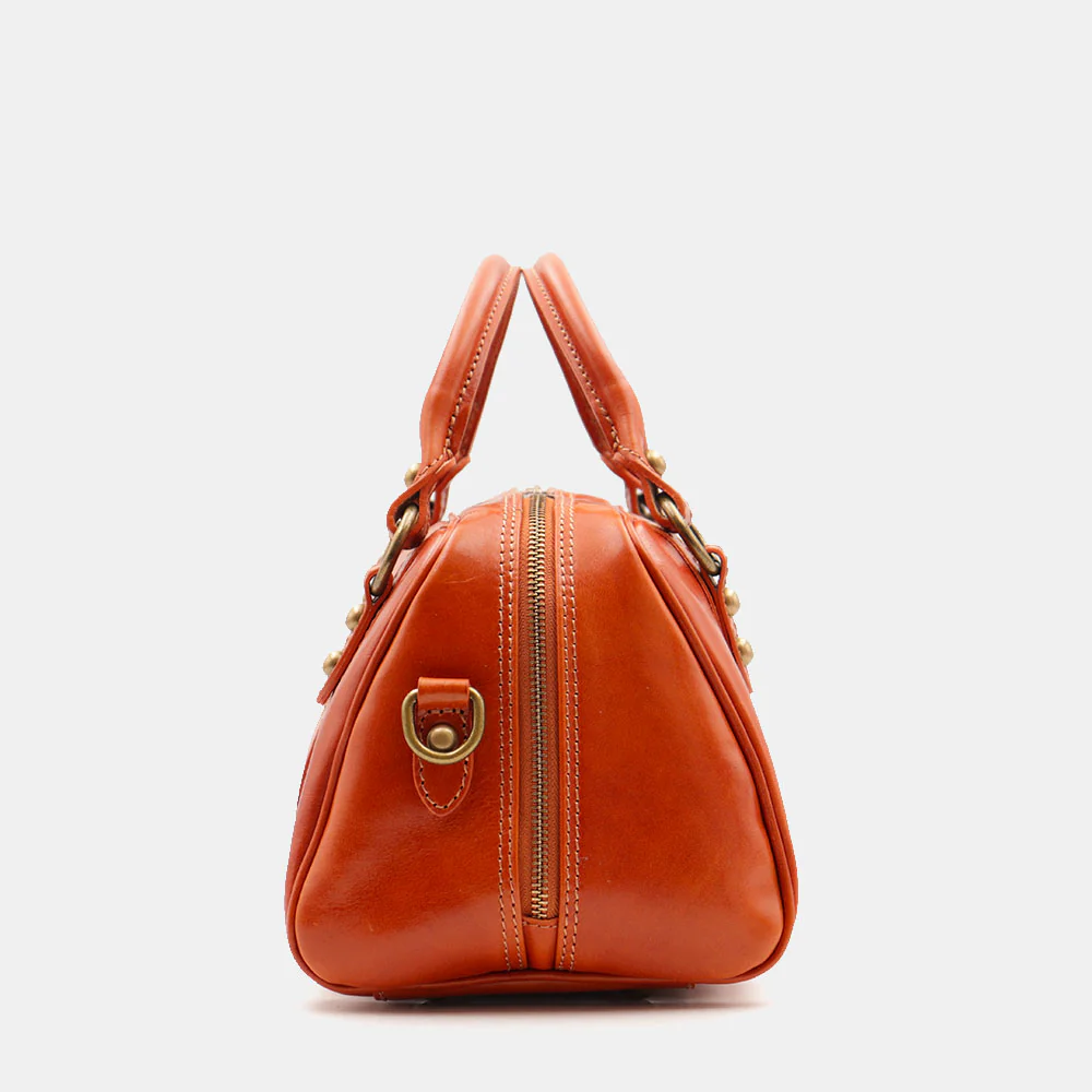 Borsa Bualetto a mano Donna VIAVERDI in Pelle color Cuoio Made in Italy linea Firenze - Image 5