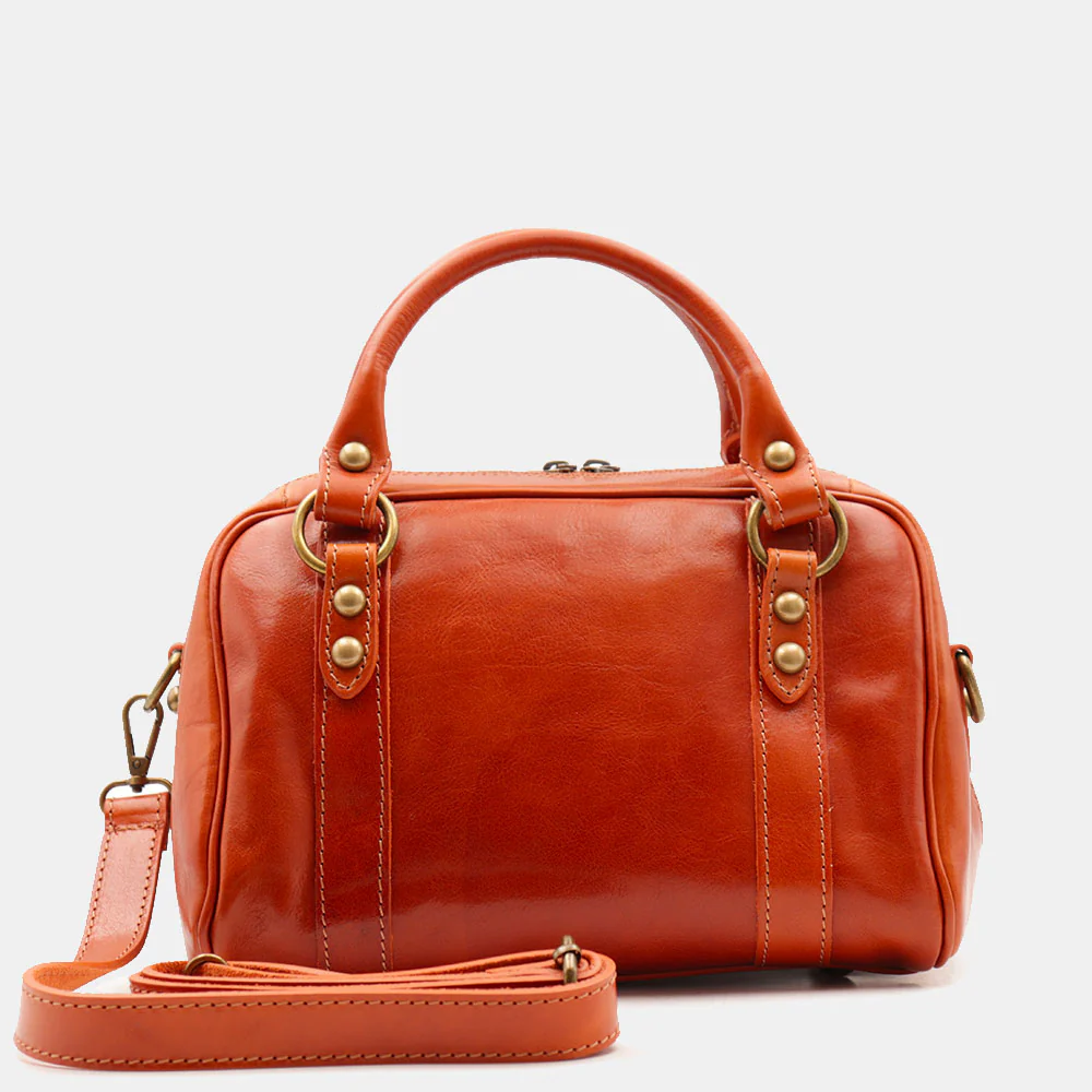Borsa Bualetto a mano Donna VIAVERDI in Pelle color Cuoio Made in Italy linea Firenze - Image 7