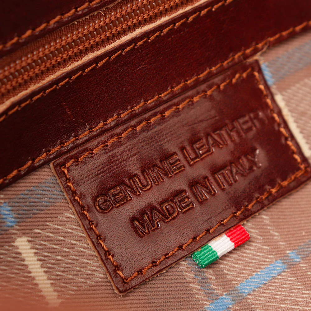 Borsa Bualetto a mano Donna VIAVERDI in Pelle Marrone Scuro Made in Italy linea Firenze - Image 12