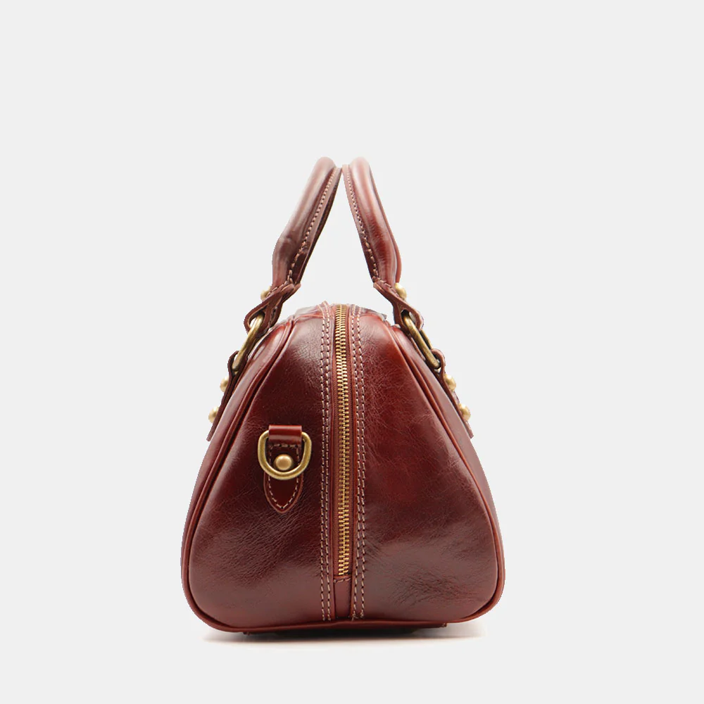 Borsa Bualetto a mano Donna VIAVERDI in Pelle Marrone Made in Italy linea Firenze - Image 6