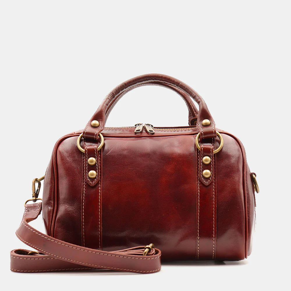 Borsa Bualetto a mano Donna VIAVERDI in Pelle Marrone Made in Italy linea Firenze - Image 8