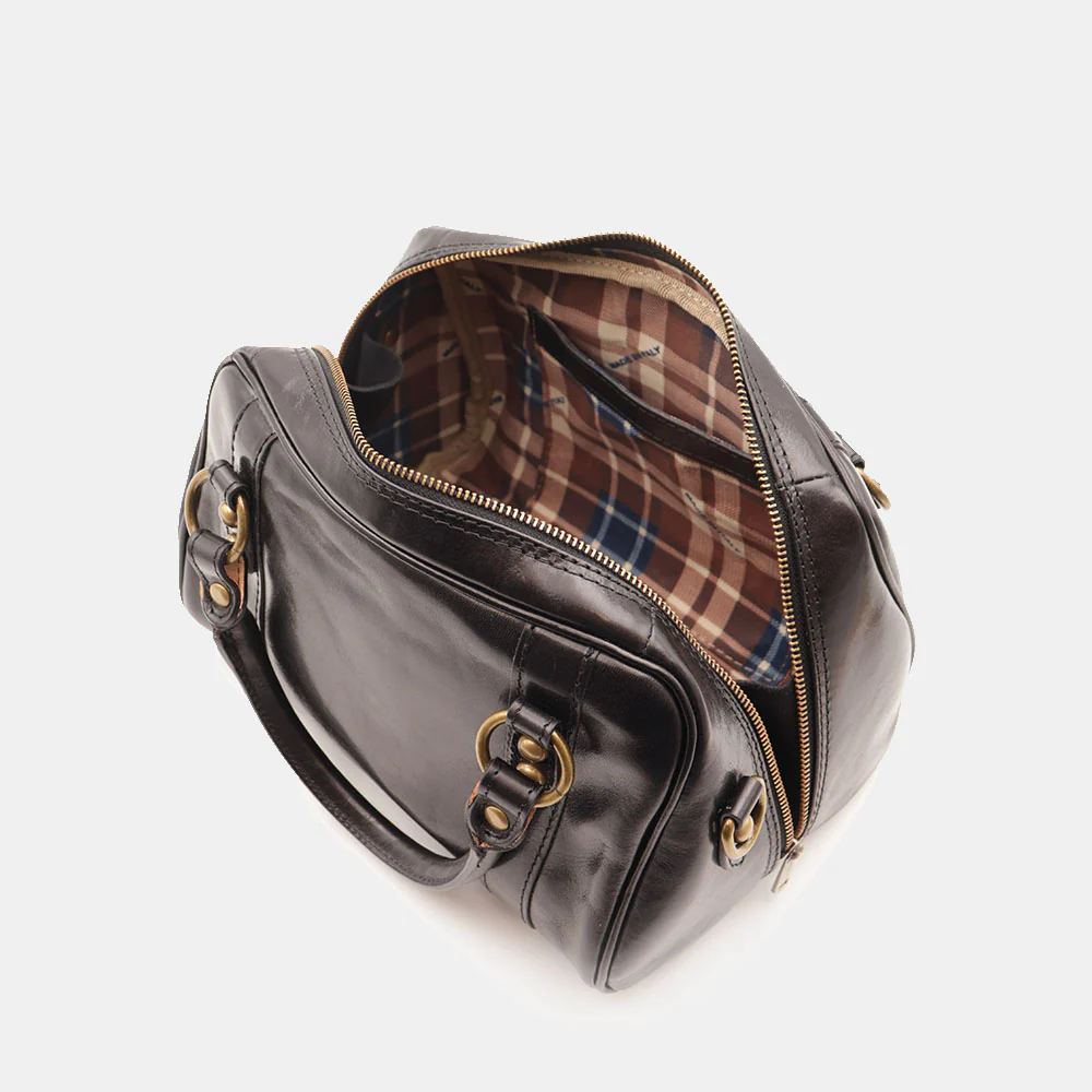 Borsa Bualetto a mano Donna VIAVERDI in Pelle Nera Made in Italy linea Firenze - Image 13
