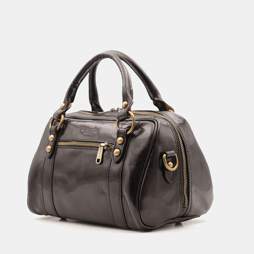 Borsa Bualetto a mano Donna VIAVERDI in Pelle Nera Made in Italy linea Firenze - Image 3