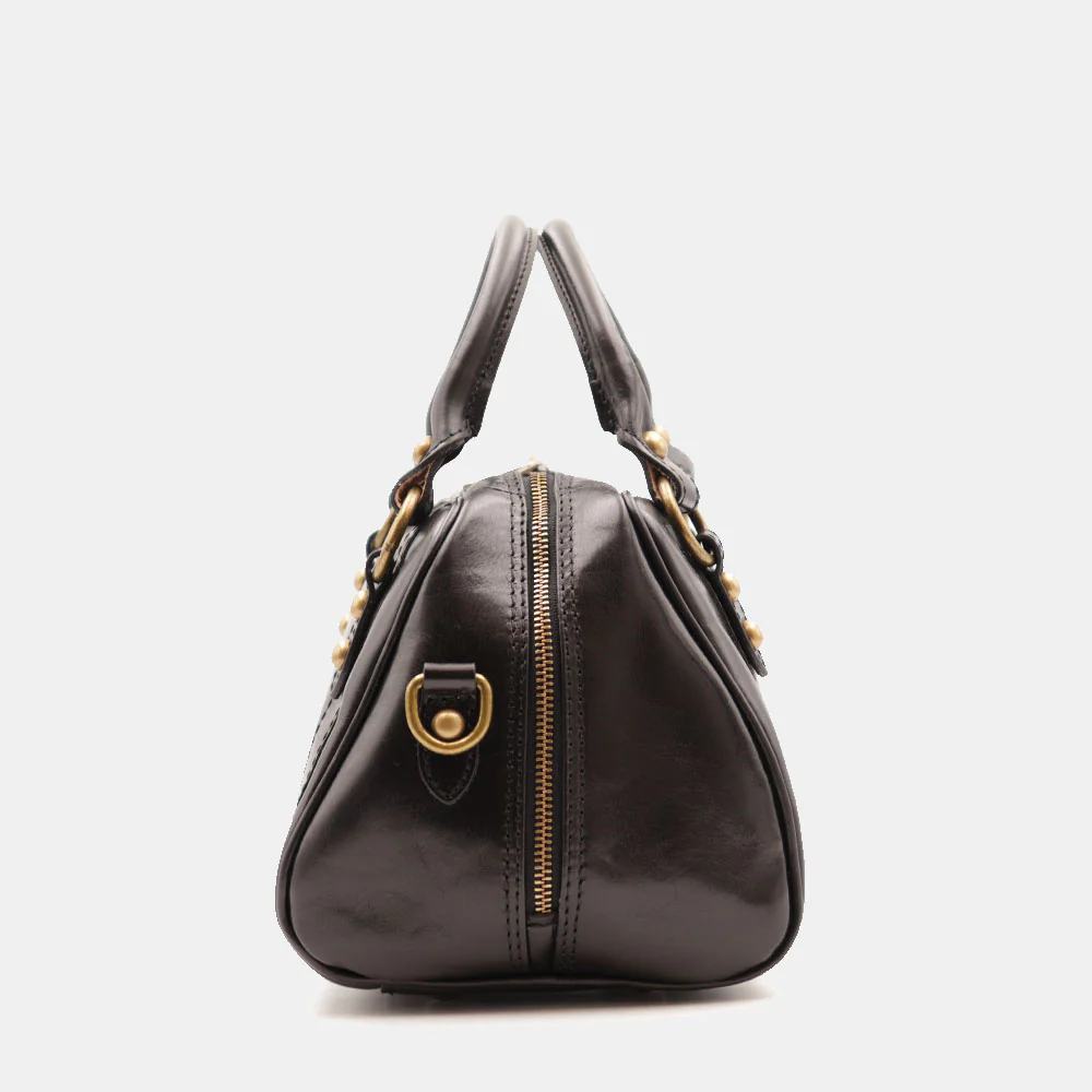 Borsa Bualetto a mano Donna VIAVERDI in Pelle Nera Made in Italy linea Firenze - Image 6