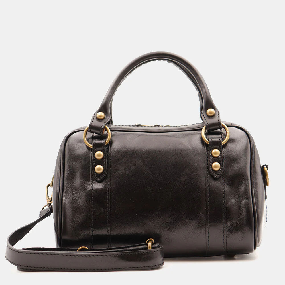 Borsa Bualetto a mano Donna VIAVERDI in Pelle Nera Made in Italy linea Firenze - Image 8