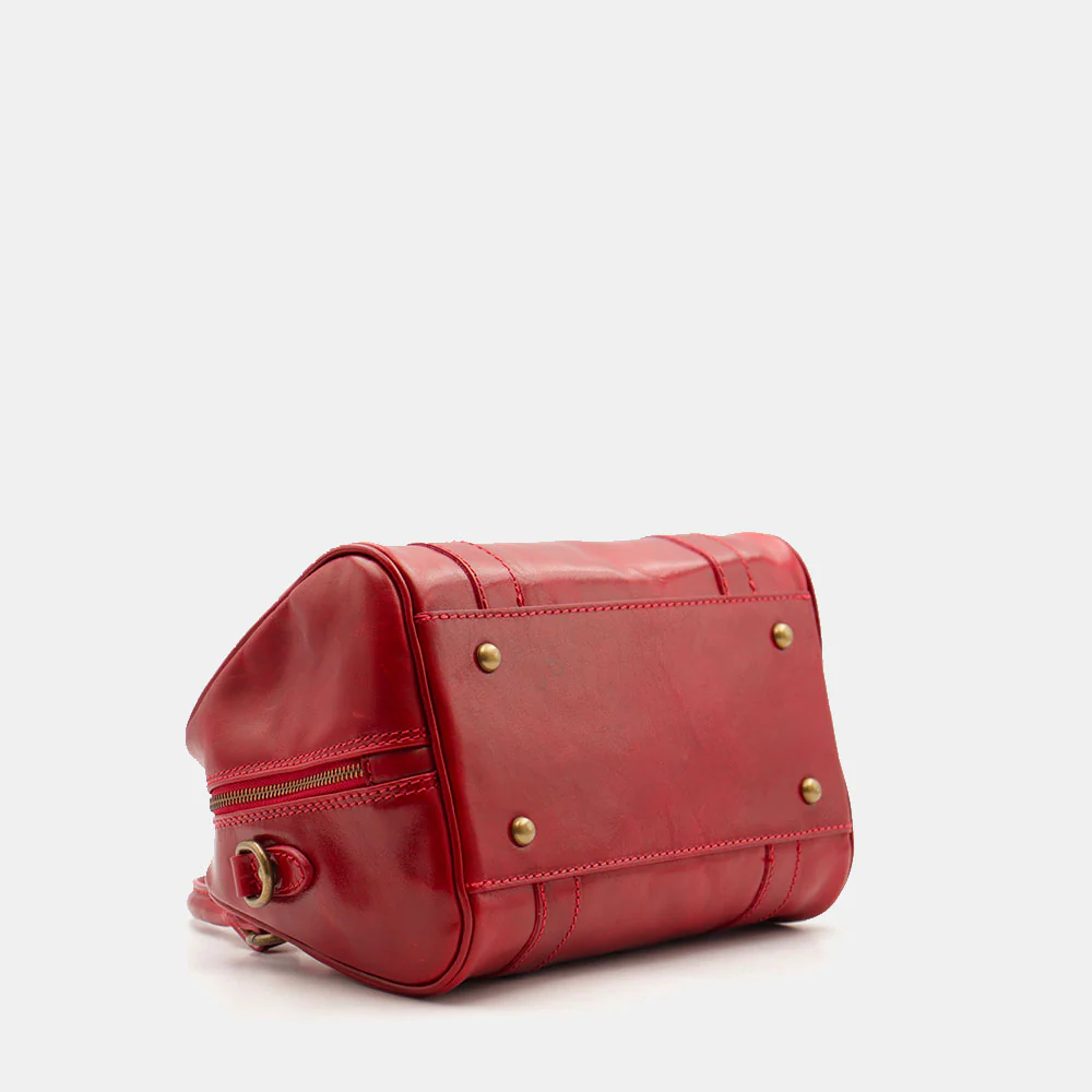 Borsa Bualetto a mano Donna VIAVERDI in Pelle Rosso Made in Italy linea Firenze - Image 11