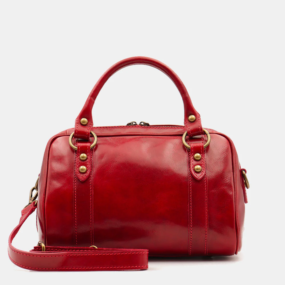 Borsa Bualetto a mano Donna VIAVERDI in Pelle Rosso Made in Italy linea Firenze - Image 7