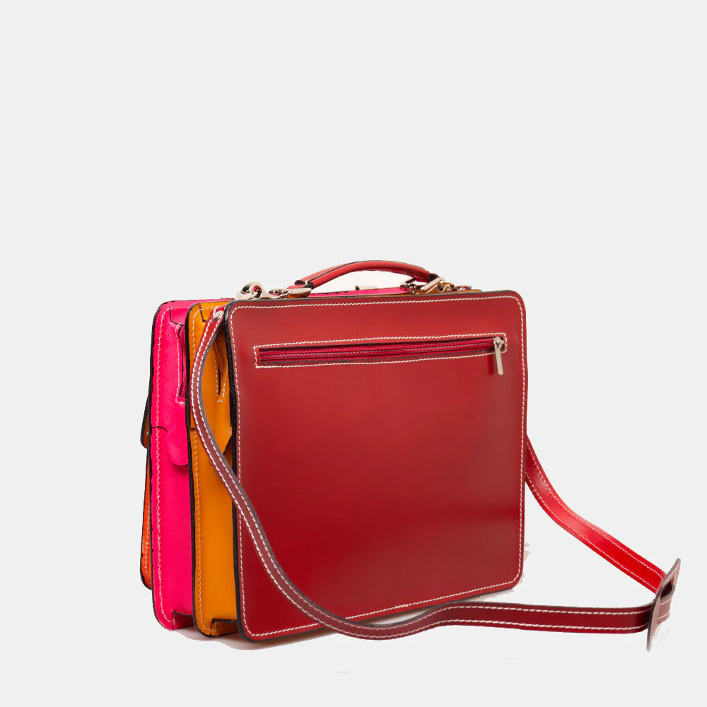 Borsa da Lavoro Piccola in Pelle Multicolor VIAVERDI Made in Italy - Porta Ombrelli e Pc 14 pollici - Image 3