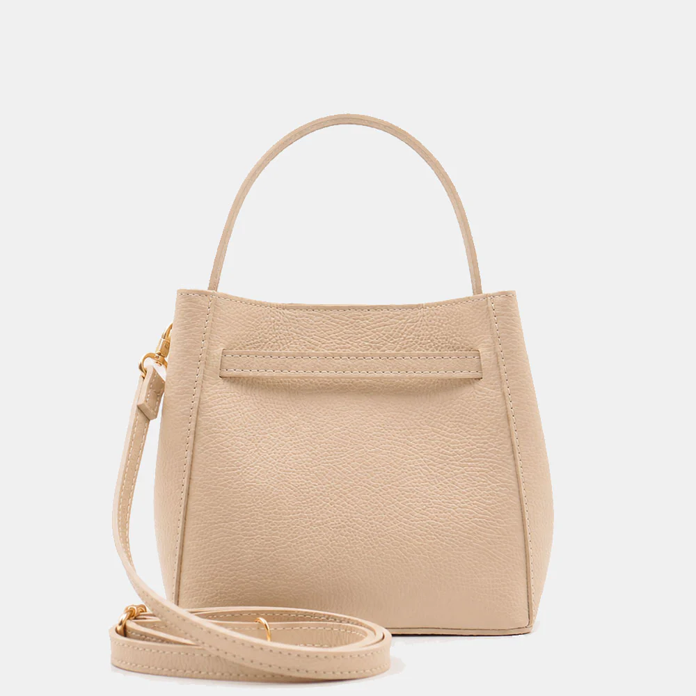 Borsa Donna a Mano Piccola VIAVERDI in Pelle Beige Made in Italy linea Artimino - Image 7
