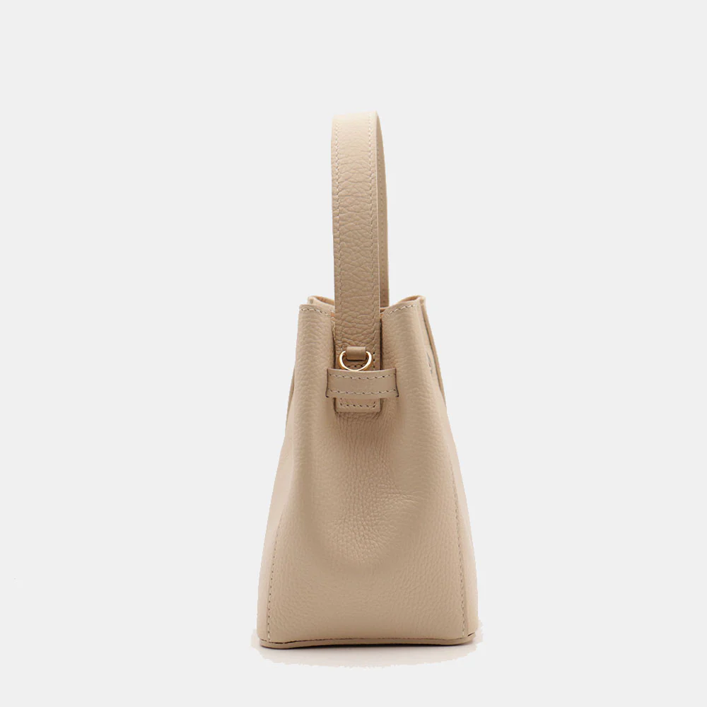 Borsa Donna a Mano Piccola VIAVERDI in Pelle Beige Made in Italy linea Artimino - Image 9