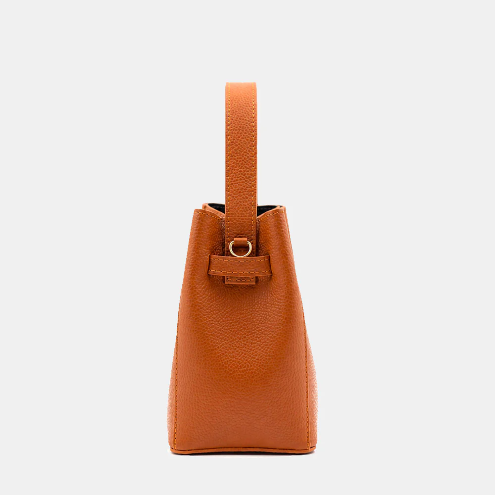 Borsa Donna a Mano Piccola VIAVERDI in Pelle color Cuoio Made in Italy linea Artimino - Image 8