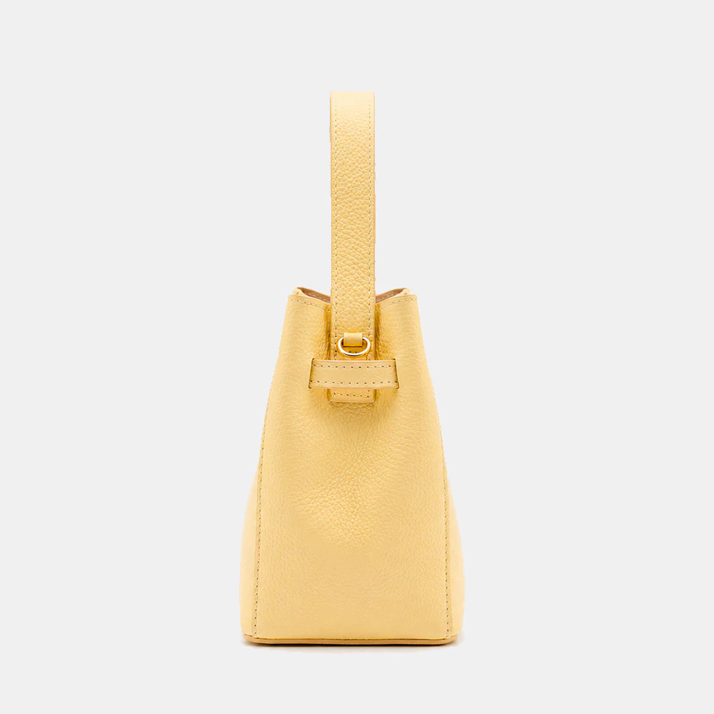 Borsa Donna a Mano Piccola VIAVERDI in Pelle Gialla Made in Italy linea Artimino - Image 8