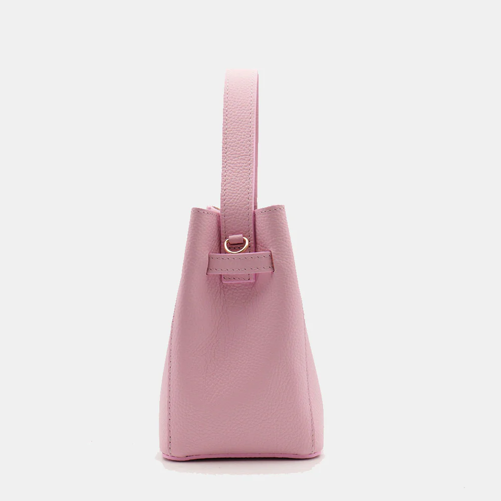 Borsa Donna a Mano Piccola VIAVERDI in Pelle Rosa Made in Italy linea Artimino - Image 8
