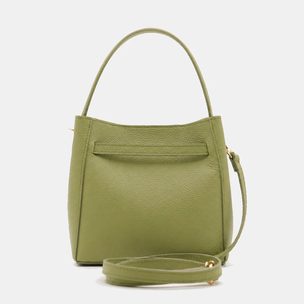 Borsa Donna a Mano Piccola VIAVERDI in Pelle Verde Made in Italy linea Artimino - Image 6