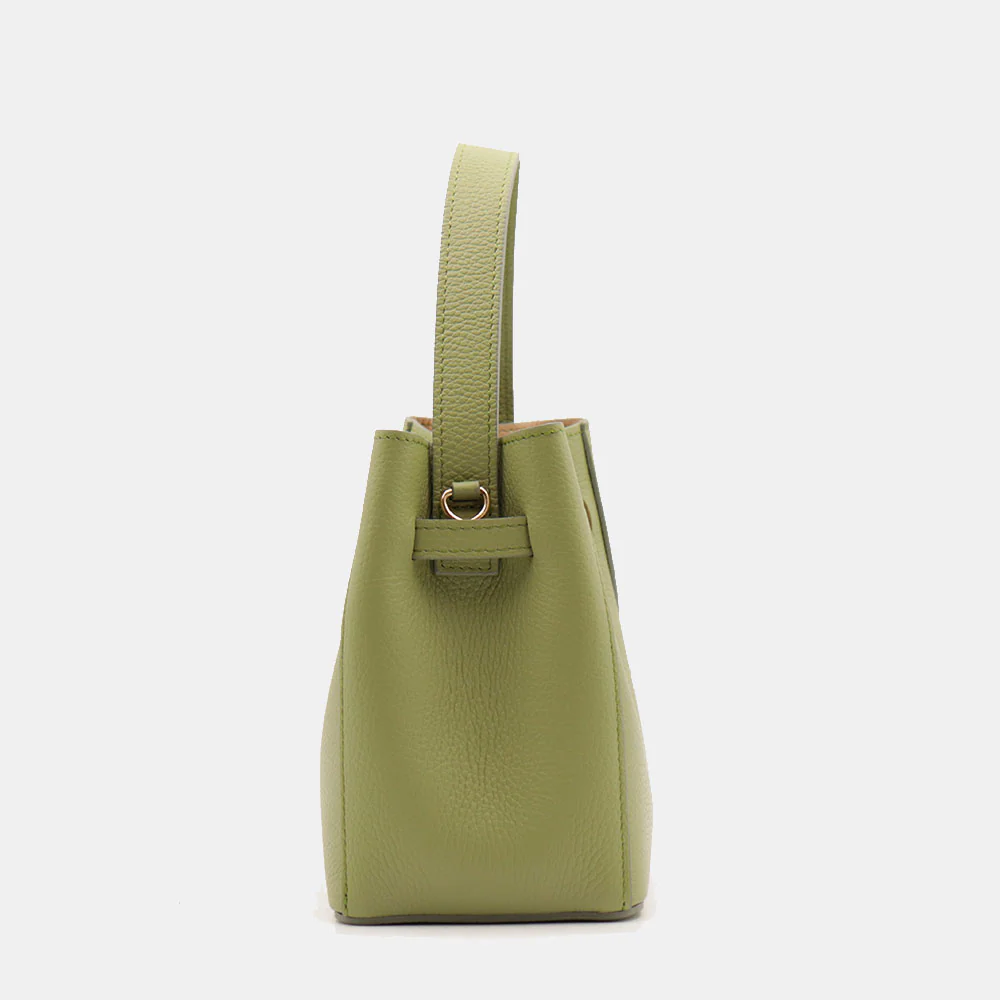 Borsa Donna a Mano Piccola VIAVERDI in Pelle Verde Made in Italy linea Artimino - Image 8