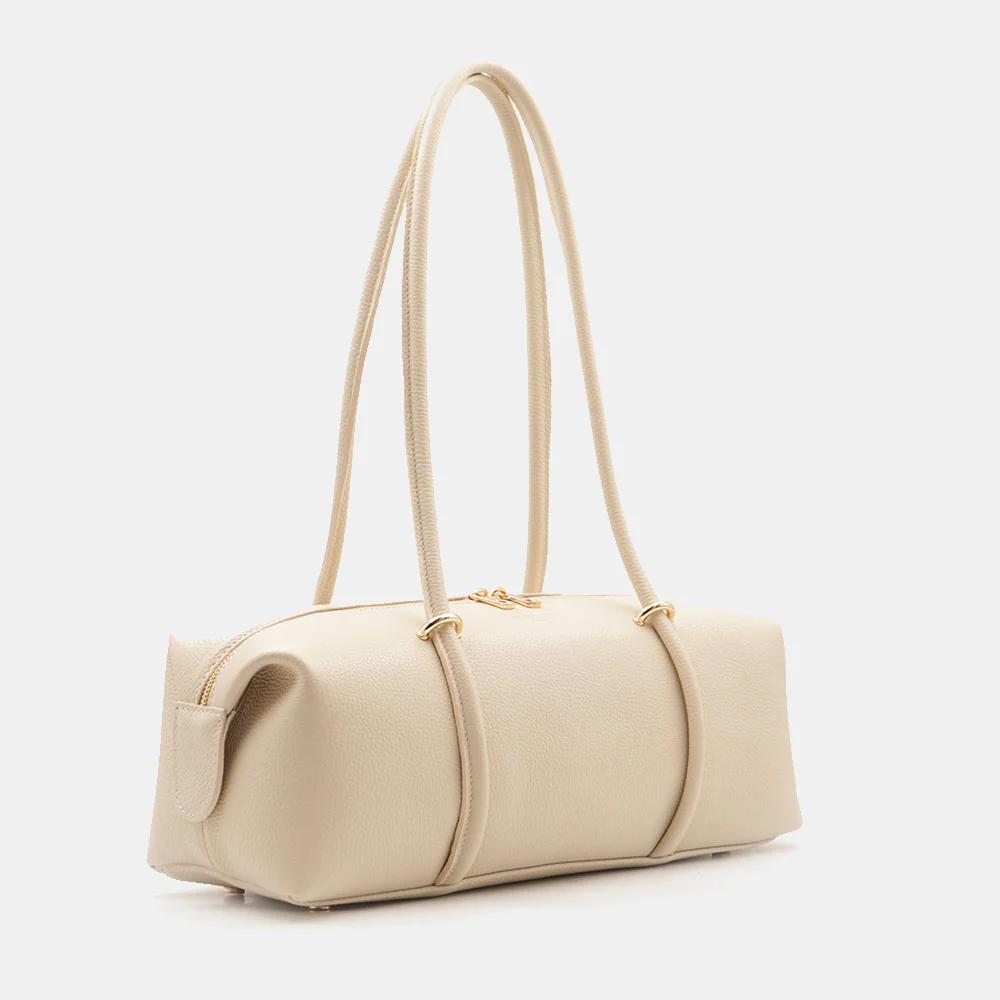 Borsa Donna a Spalla VIAVERDI in Pelle Beige Made in Italy linea San Gimignano - Image 5