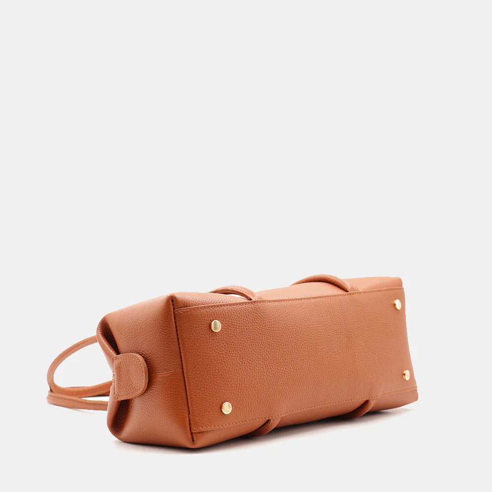 Borsa Donna a Spalla VIAVERDI in Pelle color Cuoio Made in Italy linea San Gimignano - Image 7