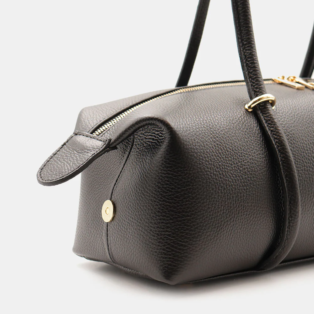 Borsa Donna a Spalla VIAVERDI in Pelle Nera Made in Italy linea San Gimignano - Image 11