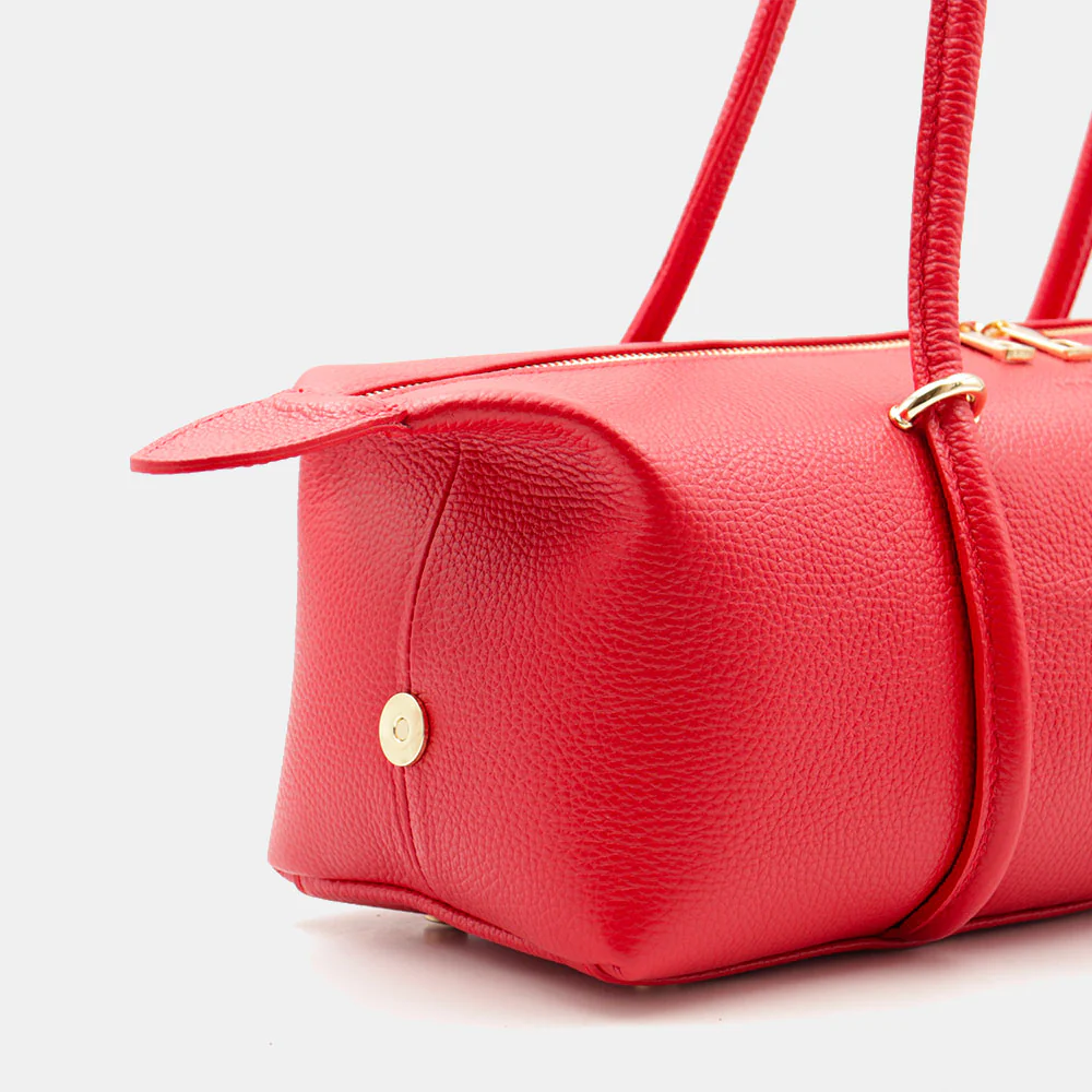 Borsa Donna a Spalla VIAVERDI in Pelle Rossa Made in Italy linea San Gimignano - Image 11