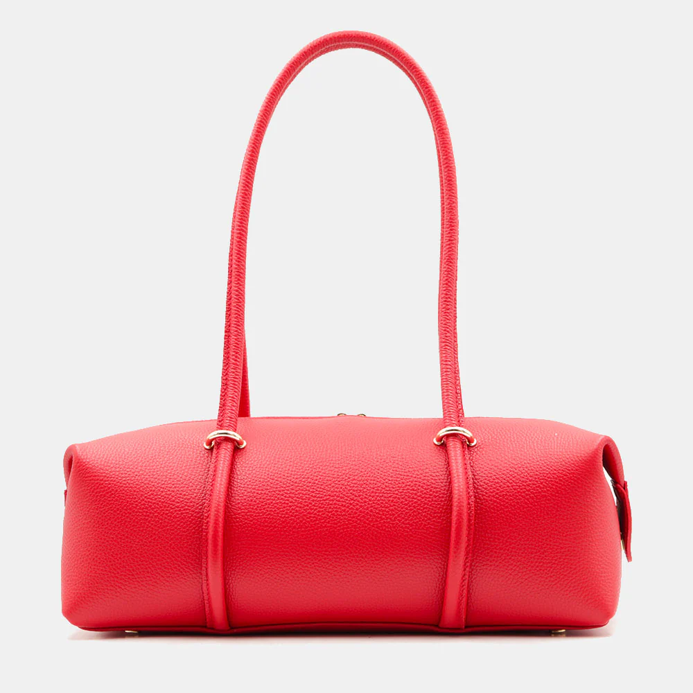 Borsa Donna a Spalla VIAVERDI in Pelle Rossa Made in Italy linea San Gimignano - Image 6