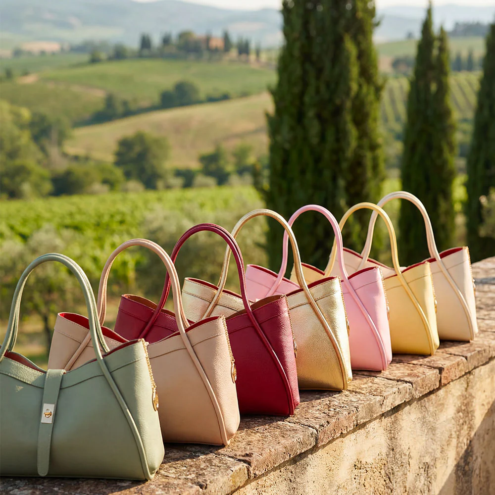 Borsa Donna a Spalla VIAVERDI in Pelle Beige Chiaro Made in Italy linea Cortona - Image 13
