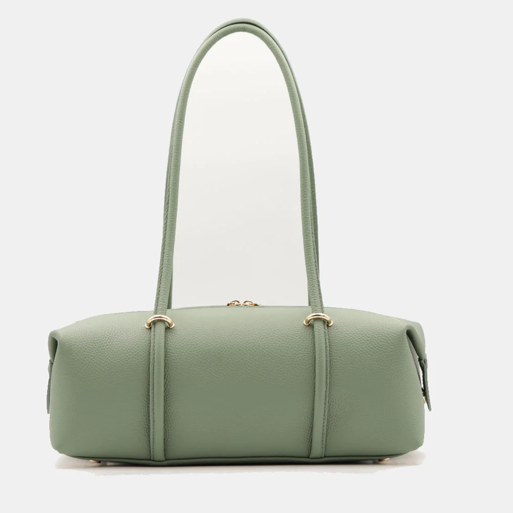 Borsa Donna a Spalla VIAVERDI in Pelle Verde Menta Made in Italy linea San Gimignano - Image 6