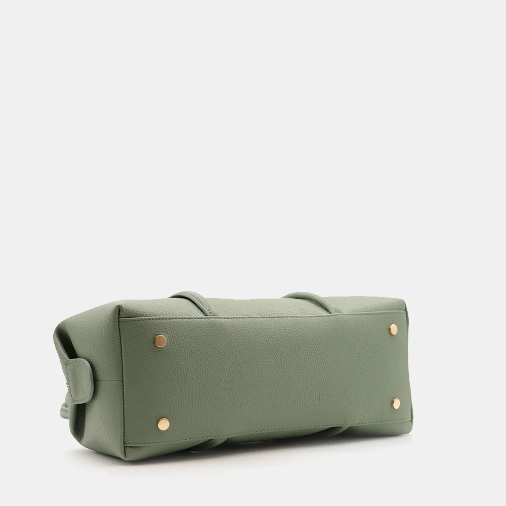 Borsa Donna a Spalla VIAVERDI in Pelle Verde Menta Made in Italy linea San Gimignano - Image 7