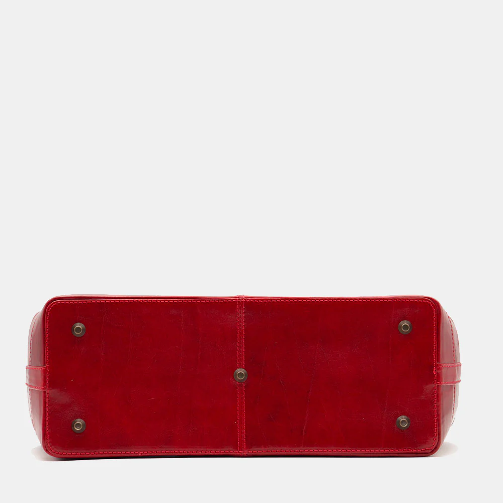Borsa Medico Classica in Pelle Rossa VIAVERDI Made in Italy linea Firenze - Image 14