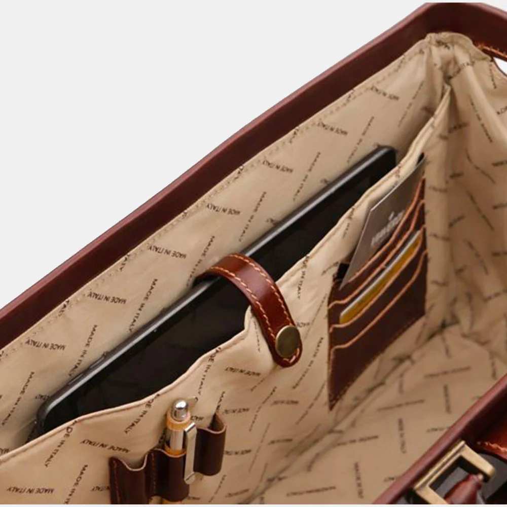 Borsa Medico in Pelle Testa di Moro VIAVERDI Made in Italy linea Firenze - Image 9