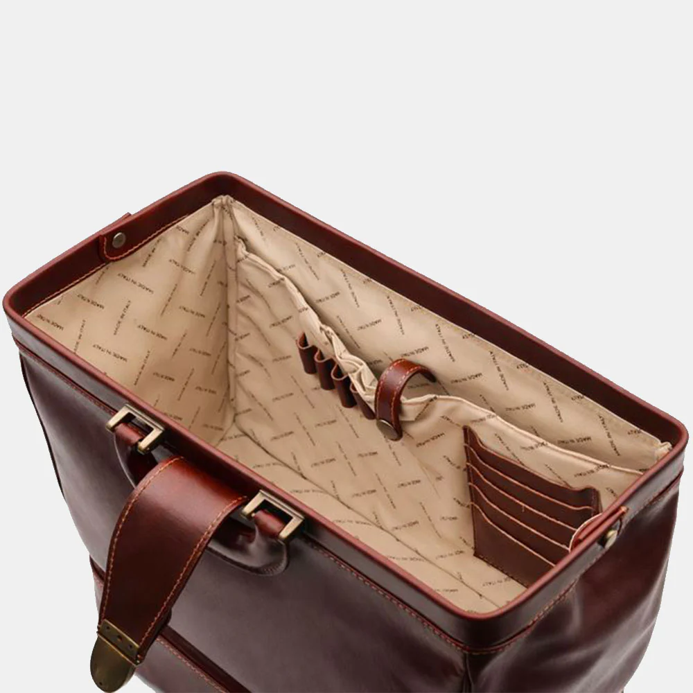 Borsa Medico in Pelle Marrone VIAVERDI Made in Italy linea Firenze - Image 10